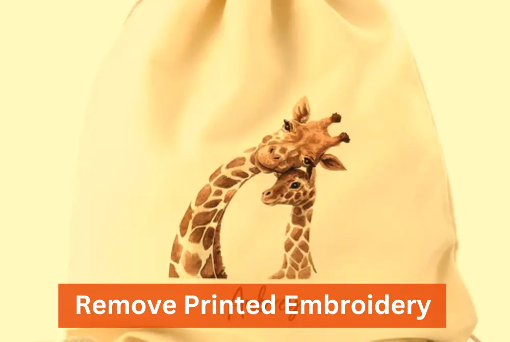Remove Printed Embroidery from Backpack