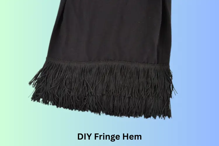 Creating a fringe hem is a stylish way to shorten a dress