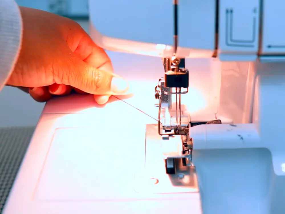 Perfect threading ensures flawless, confident sewing on Brother 1034D Serger.
